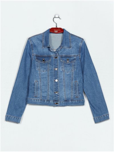 Cazadora denim básica azul (S-XXL)