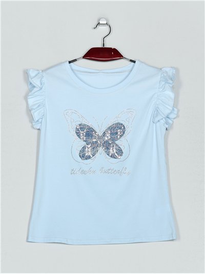 Camiseta mariposa strass (S/M-L/XL)