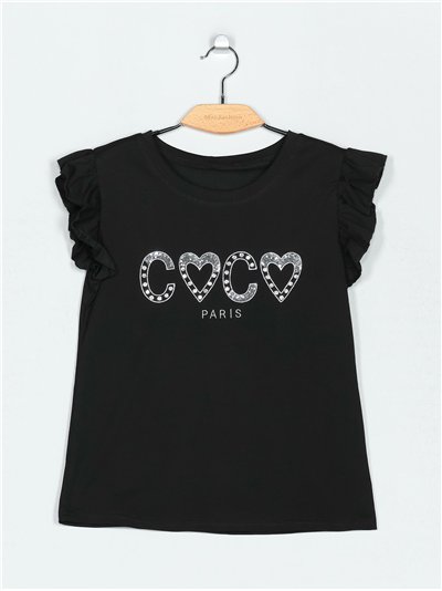 Camiseta coco strass (S/M-L/XL)