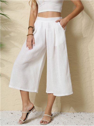 Pantalón culotte efecto lino (M/L-XL/XXL)